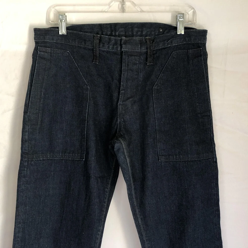 BLKSMTH Jeans Mens 31x34 Blue Selvage Regular Roger Straight Leg Cone Denim USA